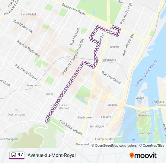 97 Bus Line Map