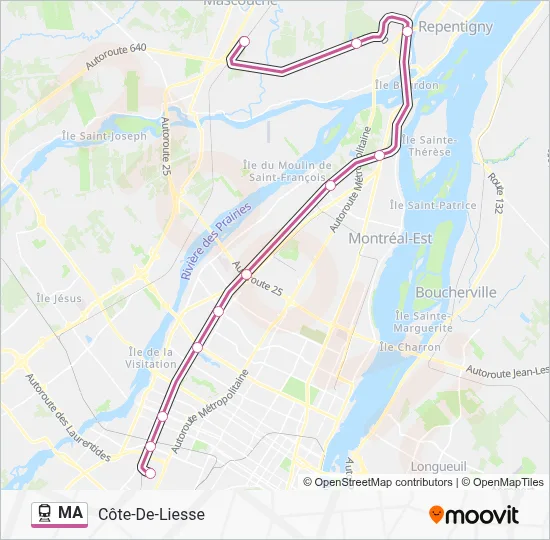 MA Route: Schedules, Stops & Maps - Côte-De-Liesse (Updated)
