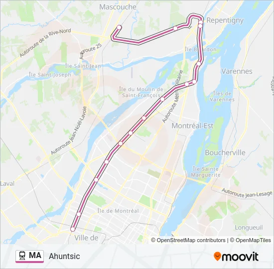 MA Train Line Map