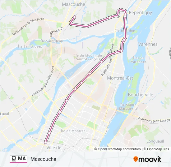 MA Train Line Map