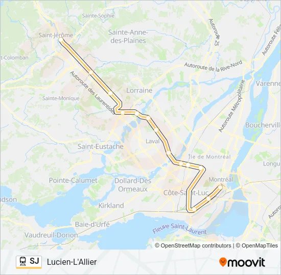SJ Train Line Map