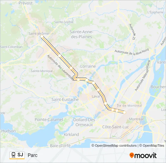 SJ Train Line Map