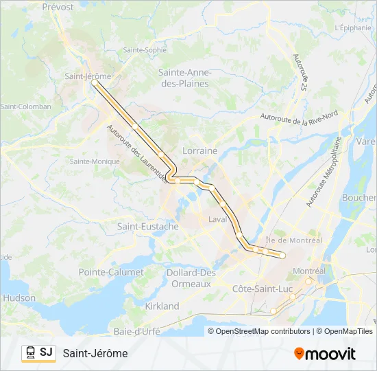 SJ Train Line Map
