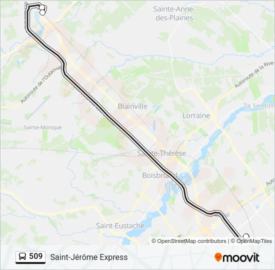 509 Bus Line Map
