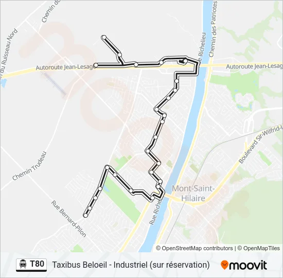 T80 Shuttle Line Map