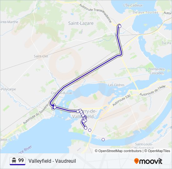 99 shuttle Line Map