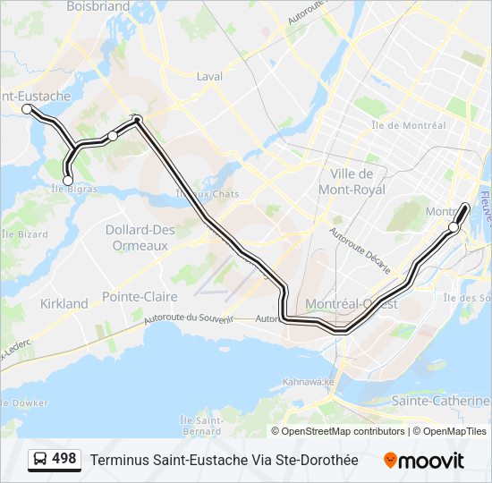 498 Bus Line Map