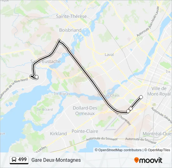 499 Bus Line Map