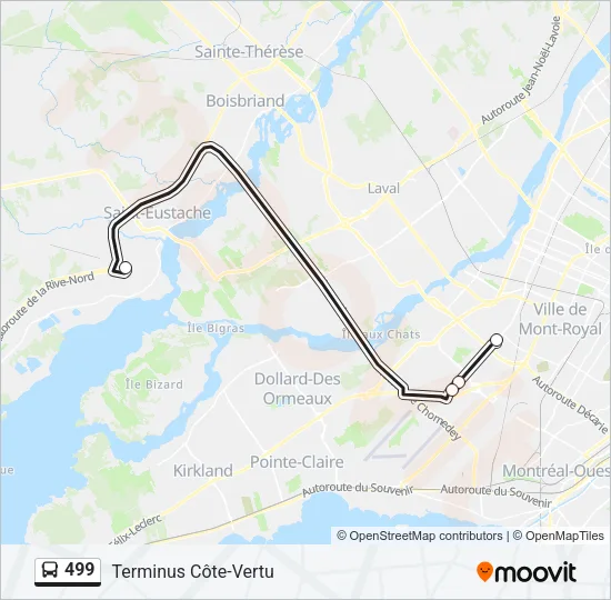 499 Bus Line Map
