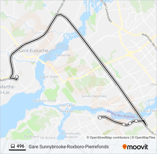 496 Bus Line Map