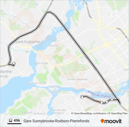 496 Bus Line Map
