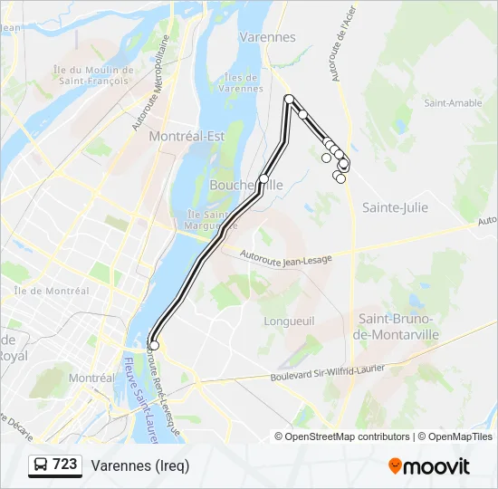 723 Bus Line Map