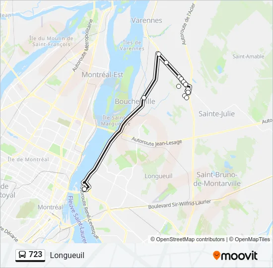 723 Bus Line Map