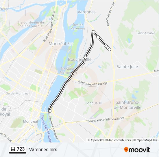 723 Bus Line Map