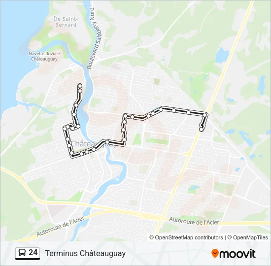 24 Bus Line Map