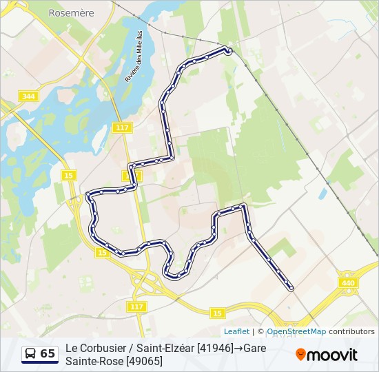 65 Route Schedules Stops Maps Le Corbusier Saint Elzear 41946 Gare Sainte Rose 49065