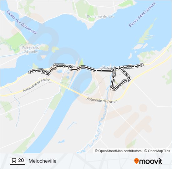 20 Bus Line Map