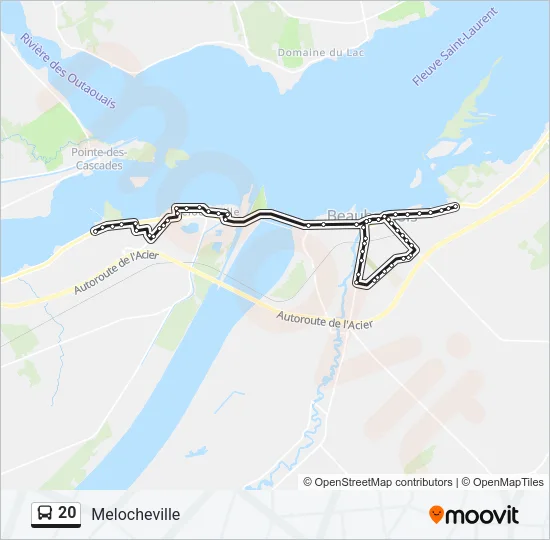 20 Bus Line Map