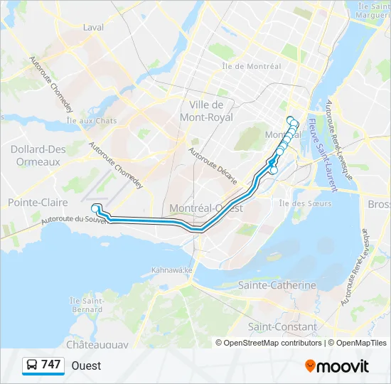 747 Bus Line Map