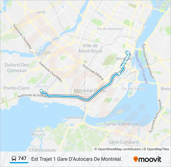747 Bus Line Map