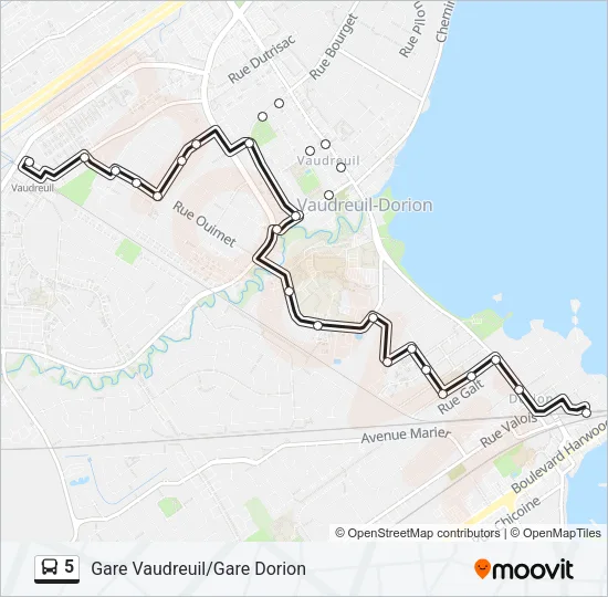 5 Bus Line Map
