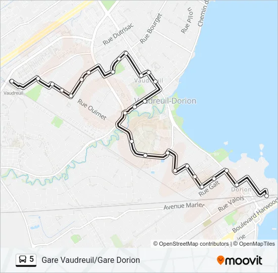 5 Bus Line Map