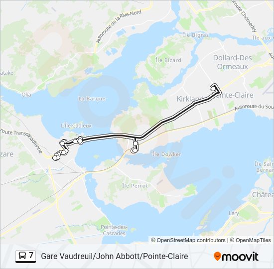 Plan de la ligne 7 de bus