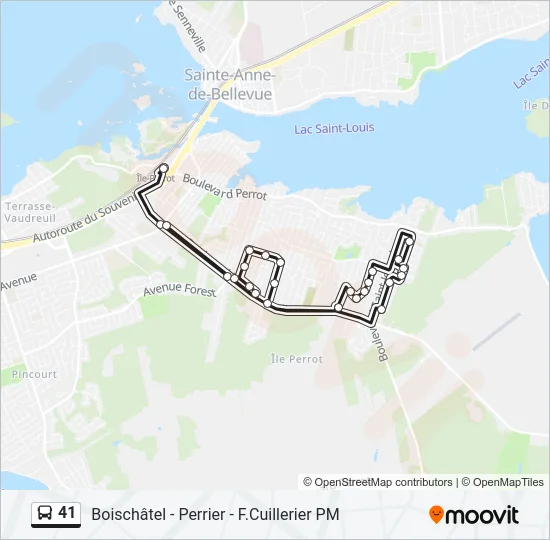 41 Bus Line Map