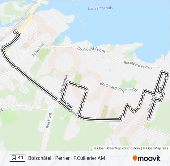 41 Bus Line Map