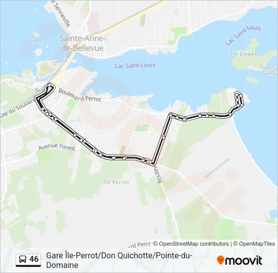 46 Bus Line Map