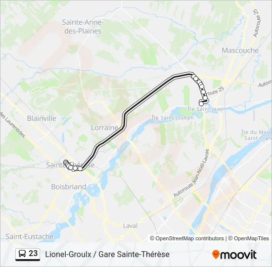 23 Bus Line Map