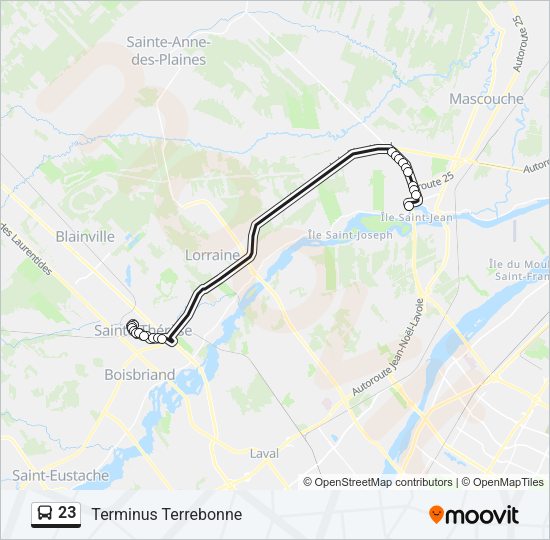 23 Bus Line Map