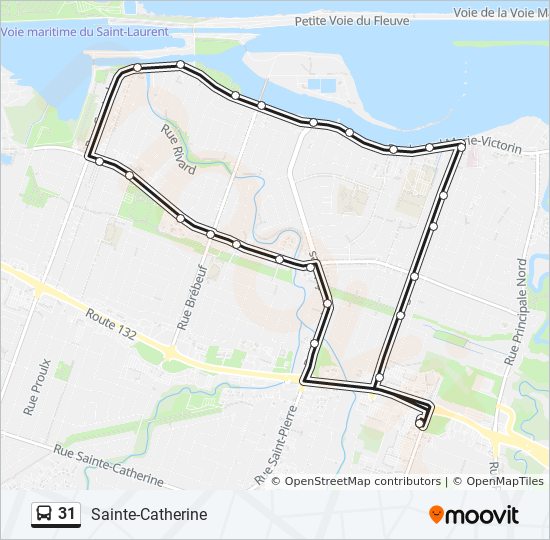 Mapa de 31 de autobús Mapa de 31 de autobús