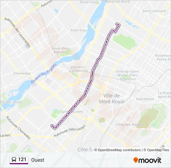121 Bus Line Map