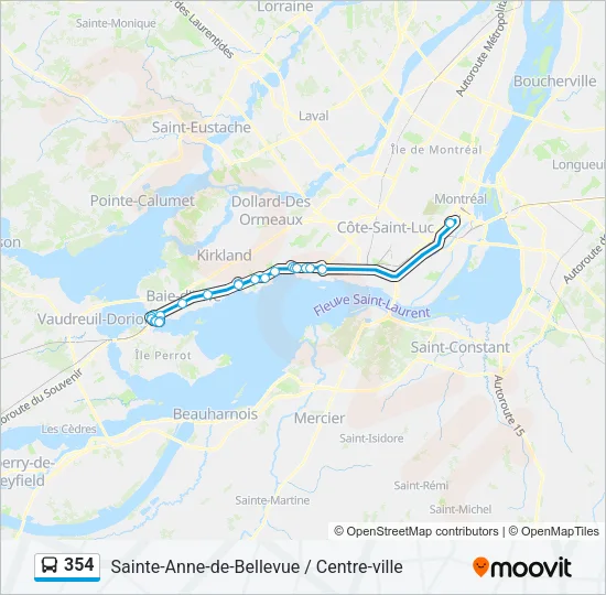354 Bus Line Map