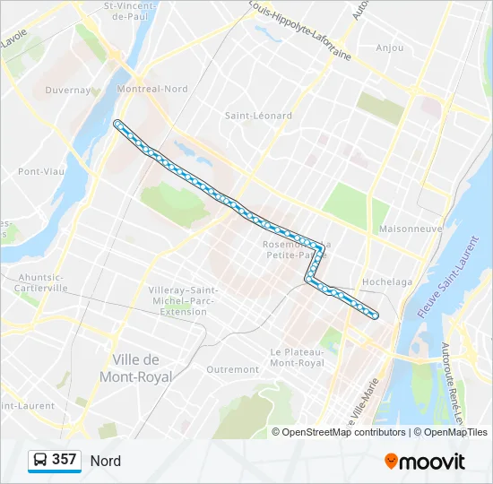 357 Bus Line Map