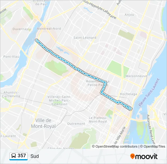 357 Bus Line Map