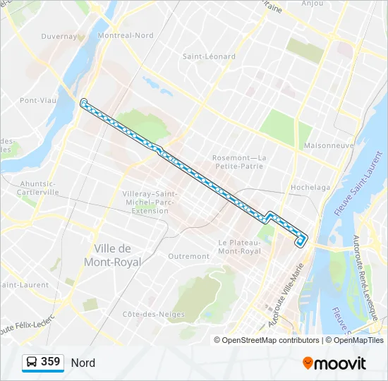 359 Bus Line Map