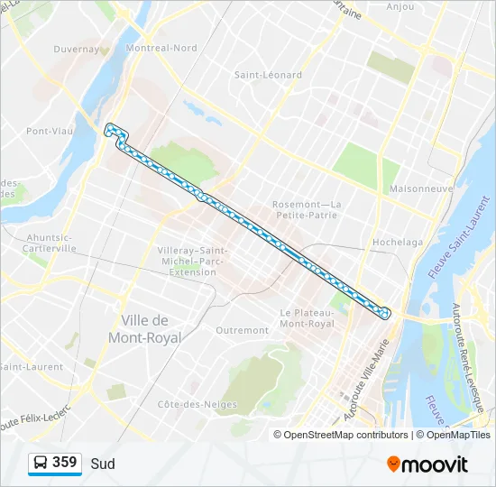 359 Bus Line Map