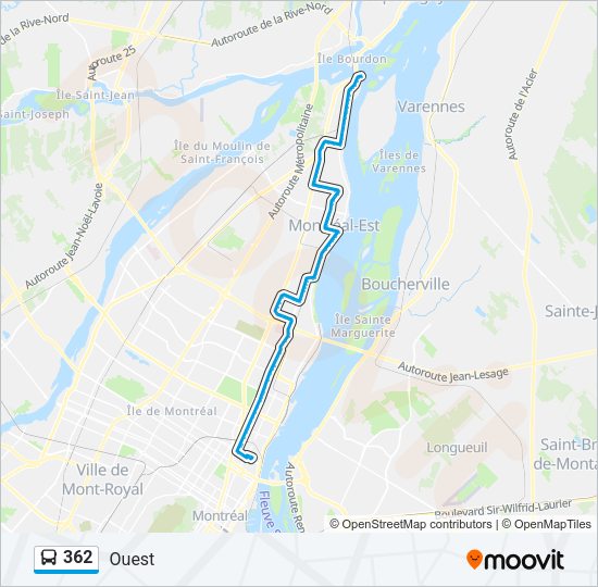 362 Bus Line Map