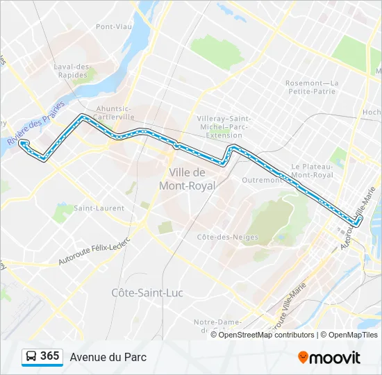 365 Bus Line Map