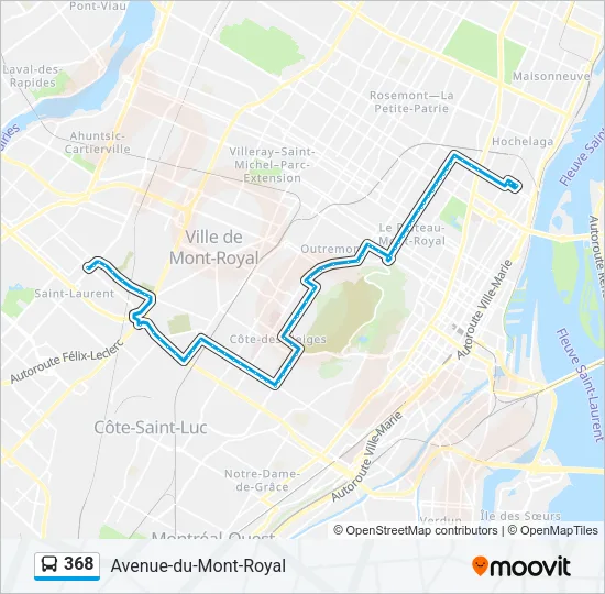 368 Bus Line Map