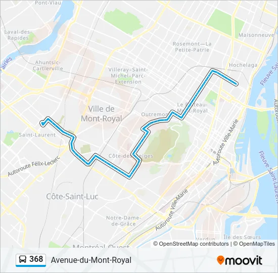 368 Bus Line Map