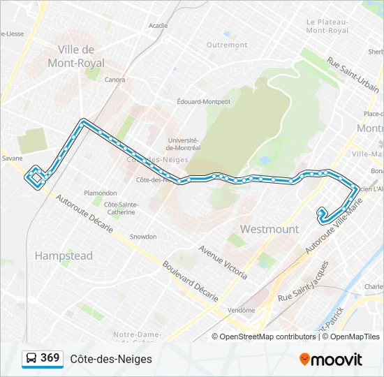 369 Bus Line Map