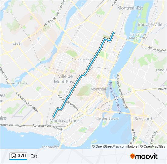 Plan de la ligne 370 de bus