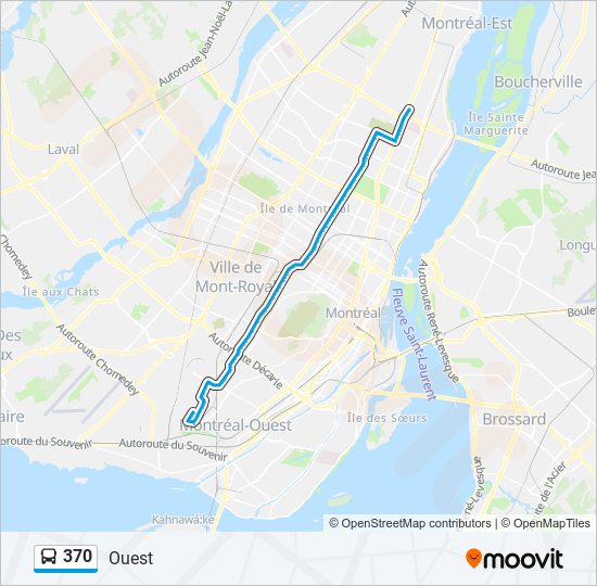 Plan de la ligne 370 de bus