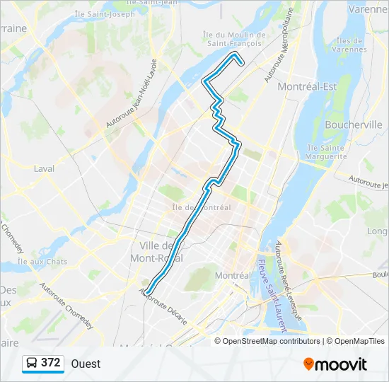 372 Bus Line Map