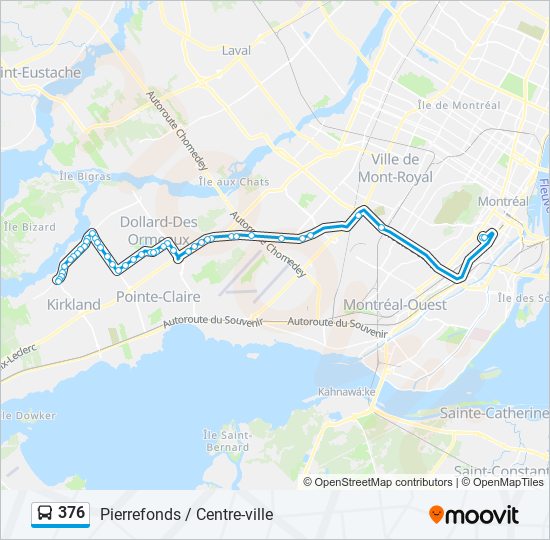 376 bus Line Map