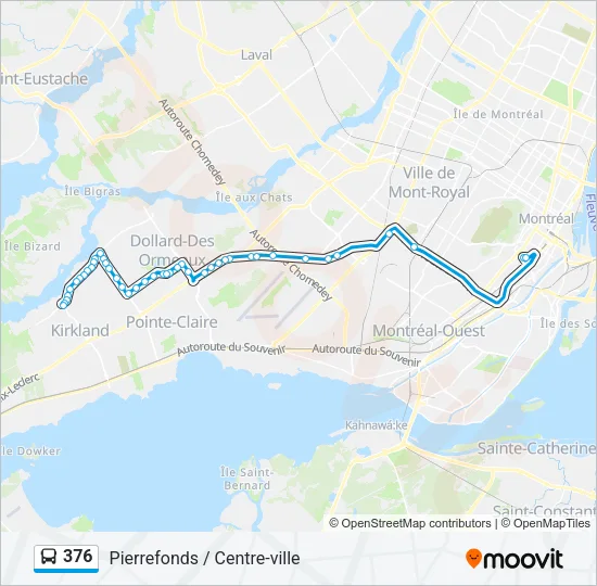 376 Bus Line Map