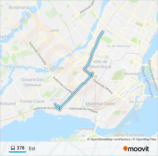 378 Bus Line Map